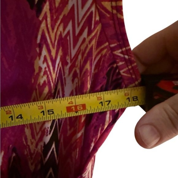 Olivia Matthews Chevron Print Maxi Dress – Size PXL - Picture 4 of 9